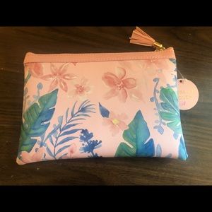 Floral makeup pouch